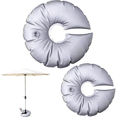 2 Poids pour Pieds de Parasol, Sacs de lestage de 38 cm/50 cm, remplissables de Sable ou d'eau, pour parasols, Balcon, Plage, terrasse (1/5)
