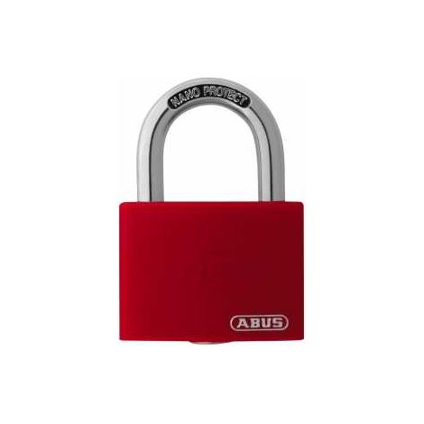 Zylindervorhangschloss T65AL/40 rot gl.Schlosskörper-B.43mm Alu.gl. (1/3)