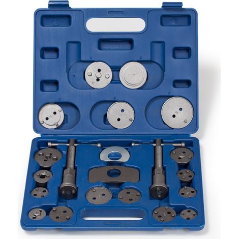 Tectake – Coffret de 22 outils de remise à zéro de piston étrier de frein – Compatible avec voitures classiques – Mallette de transport incluse