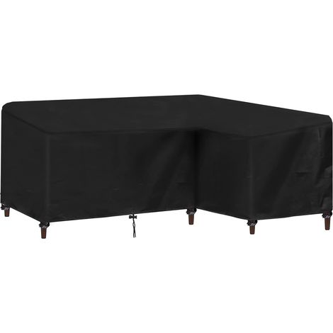 L-förmige Gartentisch-Abdeckung, wasserdichte Oxford-Gartentisch-Abdeckung, Gartenmöbel-Abdeckung, Schutzplane für L-förmiges Sofa, Ecksofa (270 x 270 x 90 cm) (1/5)