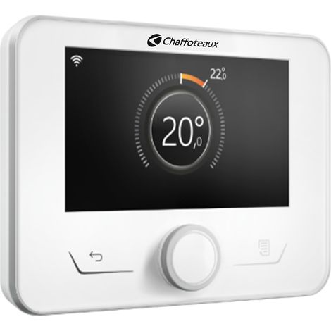Chaffoteaux – Commande à distance Expert Control 3318870 – Thermostat intelligent filaire – Gestion chauffage connecté – Écran rétroéclairé