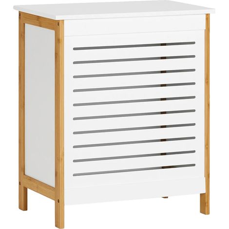 Panier à linge, rangement spacieux, design durable, BLANC (1/5)