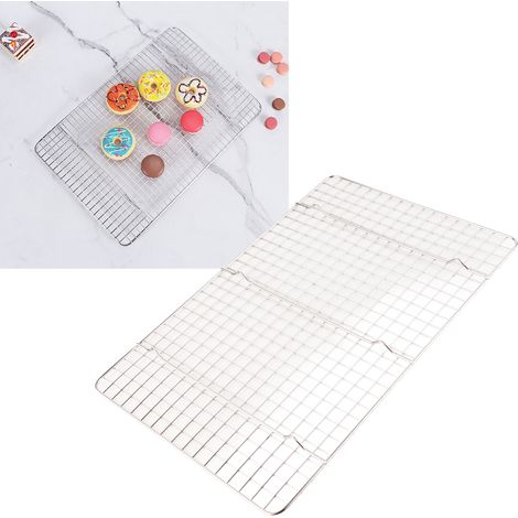 Grille de refroidissement en acier inoxydable 304 pour biscuits, pain et gâteaux, grille de refroidissement antiadhésive (1/5)