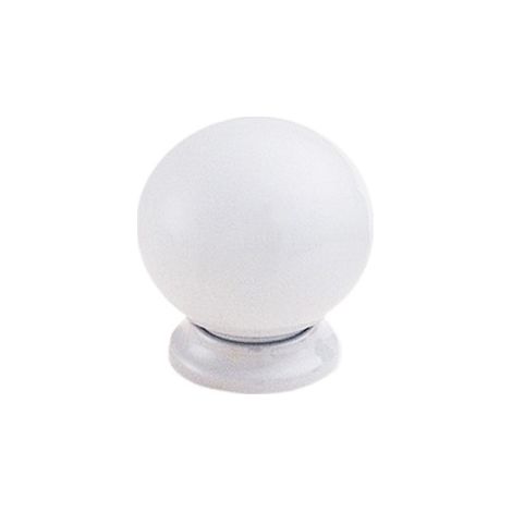Bouton de meuble rond avec embase en résine BLANC - JOAN JOSE VERGES