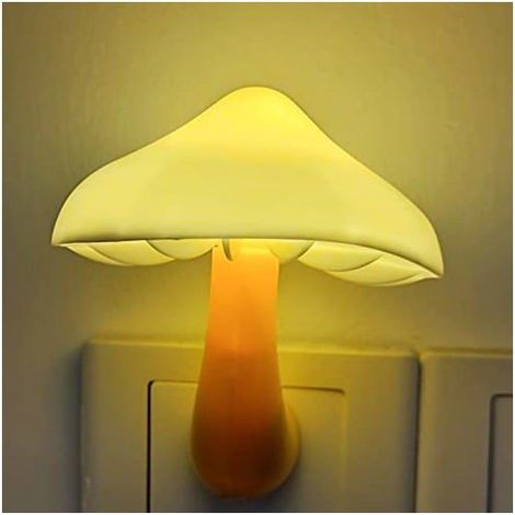 Veilleuse à détecteur de mouvement, à brancher, avec éclairage automatique, design champignon mignon et économe en énergie, pour c,t (1/4)