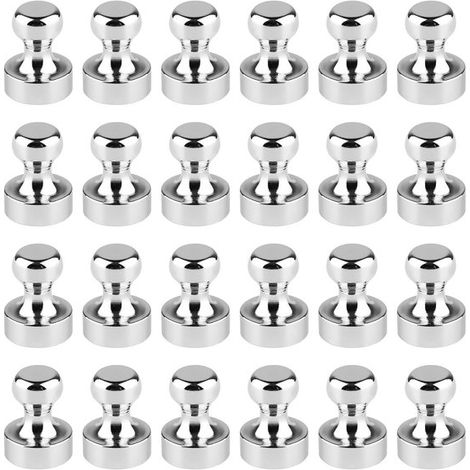 24 aimants puissants, aimants pour réfrigérateur, aimants en néodyme, aimants pour plaques magnétiques, petits aimants puissants pour la cuisine, le bureau, l'école, l'université (1/5)