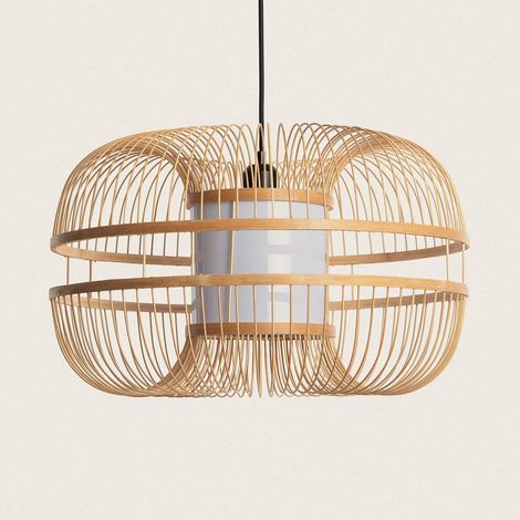 Suspension Bambou Ofelia Textile noir (1/5)