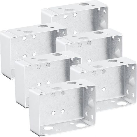 6 supports de fixation discrets pour stores, couleur blanche, pour rail supérieur. (1/5)