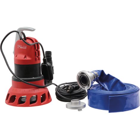 Pompa per acque sporche, tubo flessibile, cestello, set, 230V, 10m, GRANITO (1/2)