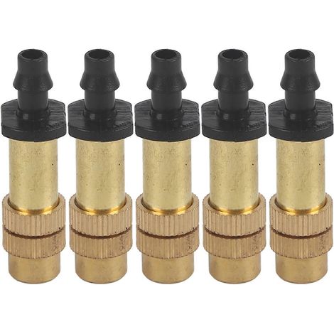 Set of 5 Adjustable Brass Spray Nozzles for Garden Watering (1/4)