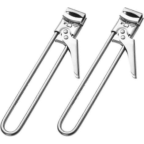 Ouvre-bocal 2 pièces pour mains faibles, ouvre-bocal réglable en acier inoxydable, pince pour ouvrir les couvercles, pince pour bocaux de cuisine (1/5)