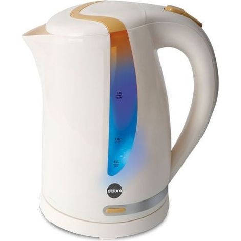 Kabelloser Wasserkocher, 1,7 l, großes, helles weißes Hintergrundlicht (1/4)