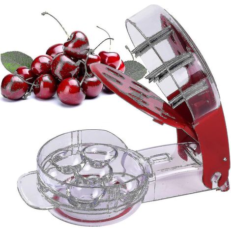 Dénoyauteur de cerises, extracteur de noyaux de cerises multiples en acier inoxydable (1/4)