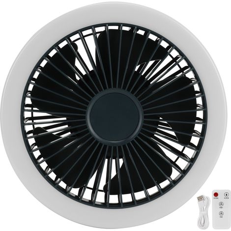 Ventilateur électrique intelligent avec télécommande, 3 vitesses, portable pour intérieur et extérieur - Bleu royal
