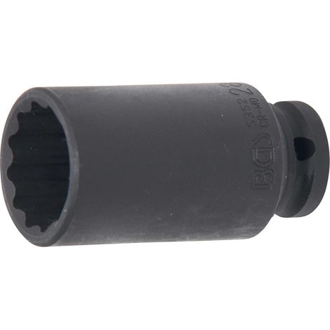 BGS Llave de impacto Dodecagonal Cuadrado interior 12,5 mm (1/2") SW 28 mm - 5352