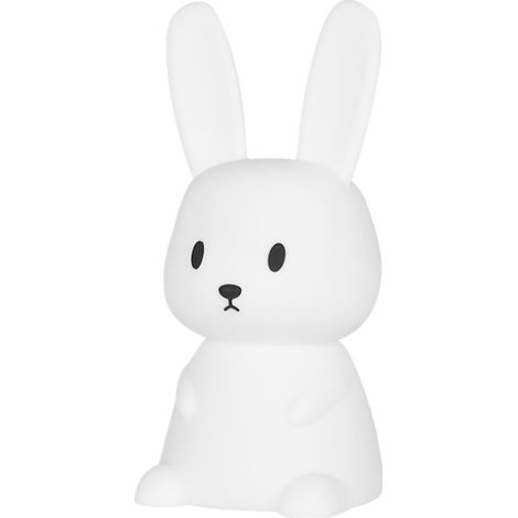Veilleuse Lapin - 7 Couleurs LED - Minuterie 15/30/60 Min - Lumière Douce pour Chambre d'Enfant - Veilleuse Tactile - 1 Pièce (1/5)