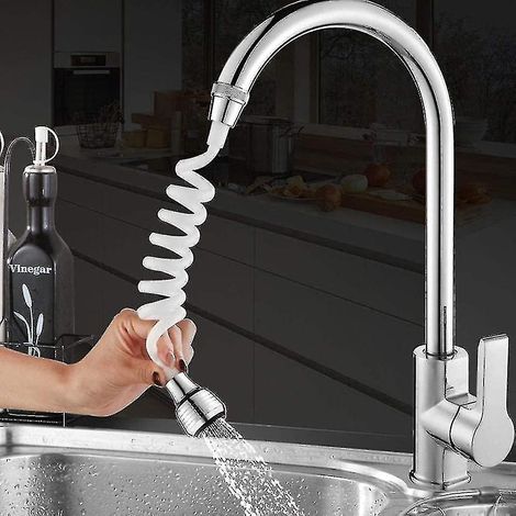 Rociador de grifo giratorio de 360°, ahorrador de agua giratorio de 360°, extensión para grifo de cocina, regulador de caudal con filtro ahorrador de agua, rociador para grifo de cocina (1/5)