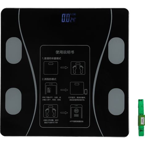 Pèse-personne intelligent Bluetooth rechargeable, balance électronique numérique précise pour le corps, mesure de graisse corporelle, usage domestique (1/5)