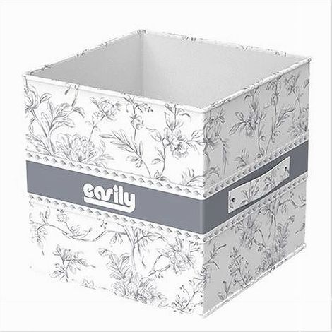 Cleafe - Box Portatutto Scatola Salvaspazio Contenitore Organizer 25x25x25cm Fantasia 87311 - (1/5)