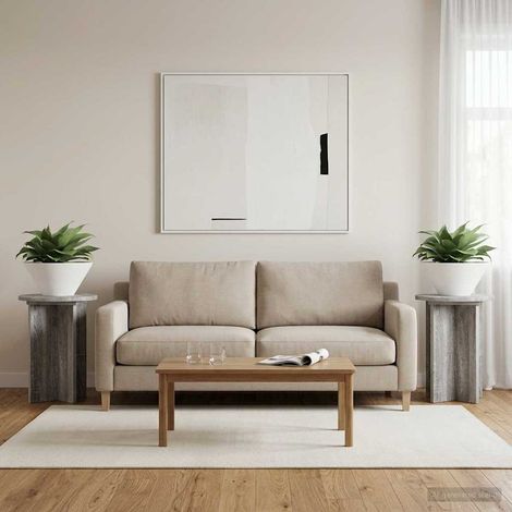 vidaXL Supporto per piante 2 pcs Grigio Sonoma Ø29,5 x 40 cm