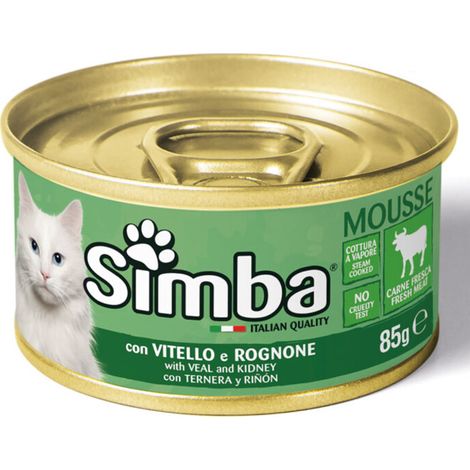 CIBO GATTO MONGE SIMBA  85 G VITELLO E ROGNONE Q.TA 24