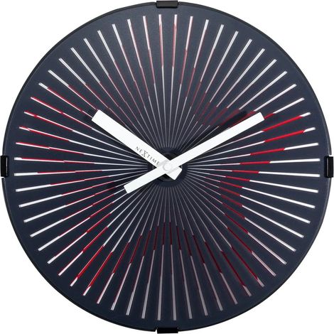 NeXtime Motion Star Uhr de Wand, Kunststoff, Rot, 30,5cm