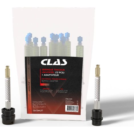 Seringue traceur universel 7,5ml (12 pcs) + adaptateurs - CO 6253 - CLAS Equipements (1/2)