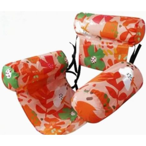 Dieser aufblasbare Sessel ist für Erwachsene geeignet und ideal für Strand und Pool. Inklusive Luftpumpe. 1 Stück, orange. (1/5)