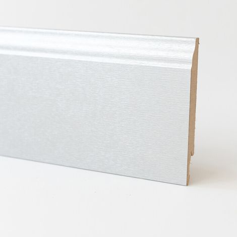 BATTISCOPA 120X14 MDF BAROCCO 240 CM ALLUMINIO 5 PZ