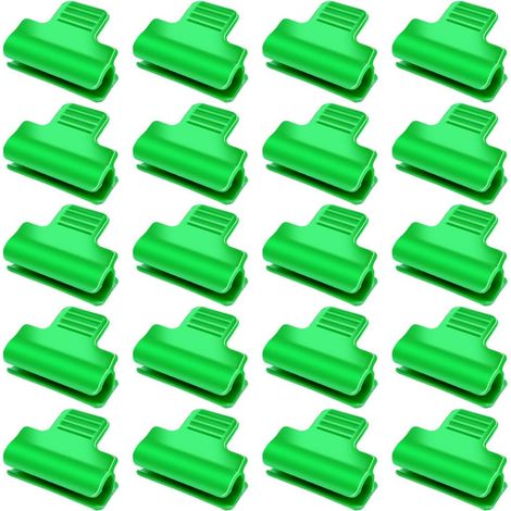 Greenhouse Clips, Plant Clips, Film Row Cover Net Tunnel Hoop Clips for Fixing Greenhouse Frame Shelter Garden Netting (20 Pcs, Green) (1/5)