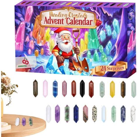 Calendrier de l'Avent Noël,Calendrier de Compte à Reboux 24 Jours avec Cristaux - Idée Cadeau Fille Décorations Fêtes Enfant Famille Bureau Yoga Méditation (1/5)