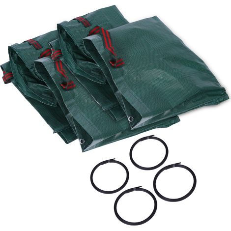 Eosnow 4Pcs 270L Portable Large Garden Woven Bag Waste Refuse Müll Gras Recycling DE