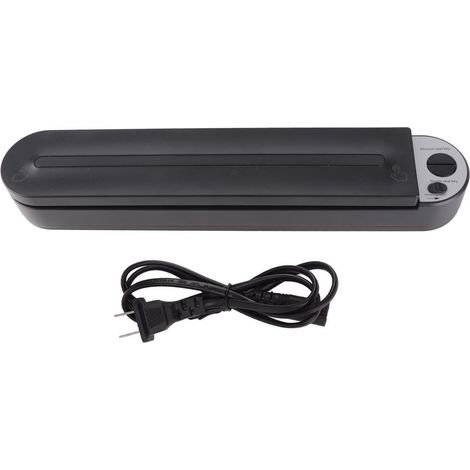 Kompaktes automatisches Vakuumiergerät, ABS, Vakuumiersystem für trockene und feuchte Lebensmittel, zur Aufbewahrung von Lebensmitteln zu Hause, 100–220 V, US-Stecker, Schwarz (1/5)