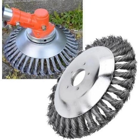 Roue À Fil Torsadé - 200 mm - Acier Inoxydable - Pour Outils De Jardin À Arbre Droit - 1 Pièce (1/4)