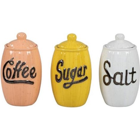 1 Pezzo Barattolo da Cucina in Ceramica Rural Sale Zucchero o Caffè 1000 cc 3 Colori (1/3)