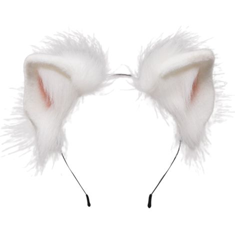 Serre-tête oreilles de renard pour cosplay, pinces à cheveux, accessoire de tête blanc pour Halloween. (1/5)