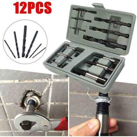 Lot de 12 extracteurs de vis cassés - Pour retirer les boulons endommagés (1/4)