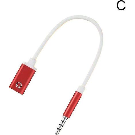 Adaptateur casque 3,5 mm mâle vers USB-C femelle, anneau analogique plat vers rond