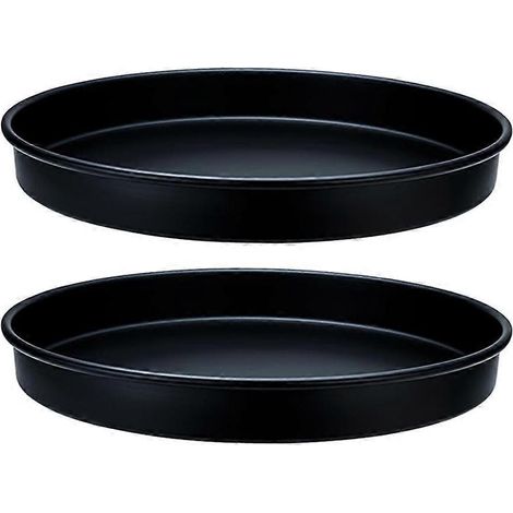 Set aus 2 schwarzen, drehbaren Tabletts mit 25 cm (10 Zoll) Durchmesser für Küche, Schränke, Schminktisch, Badezimmer und Speisekammer. (1/5)