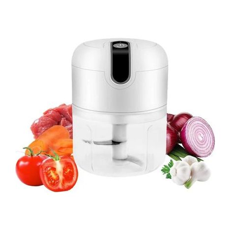 Hachoir Électrique Puissant Pour Ail, Robot Culinaire Multifonction, Broyeur À Légumes, Mixeur Et Moulin, 500W (1/3)