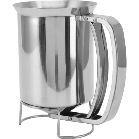 Dispenser à Pâte à Pancakes en Acier Inoxydable, Verseur pour Crêpes, Gaufres et Muffins (1/5)