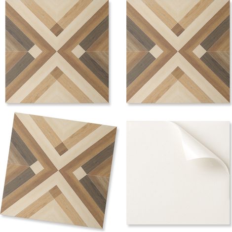 Azulejo decorativo de vinilo para pared de oficina con estampado geom茅trico a cuadros, 9x30x30 cm.