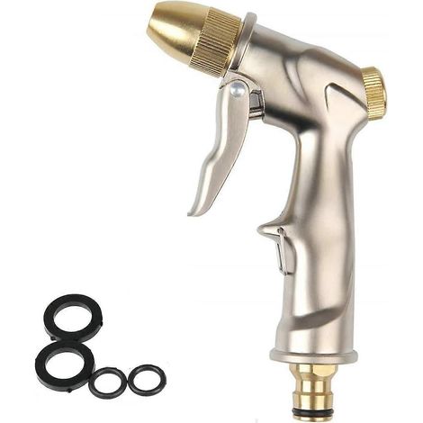 Garden Hand Shower High Pressure Garden Sprayer, Metal Garden Spray Guns, Adjustable Water Flow, Garden Irrigation, Pet Washing, Cleaning (1/5)