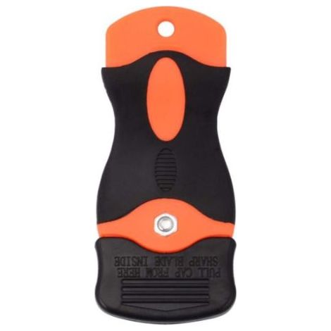 Orange 1 PCS Grattoir Plaque Vitrocéramique avec 10 raclettes de en Plastique +10 pièce Lames Métallique, Grattoir vitrocéramique pour enlever Les é (1/4)