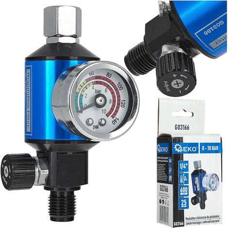 regolatore di pressione geko pressure regulator trappola umidità 0-10 bar