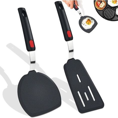 Set di 2 spatole in silicone per uova, pancake, carne e verdure in cucina (1/5)
