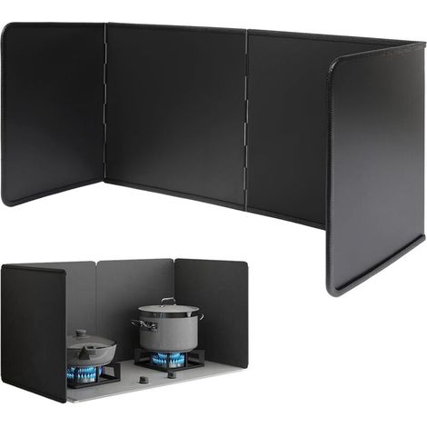 40cm Protection Anti-éclaboussures Liable pour Cuisinière Cuisine Protection Anti Eclaboussure Cuisine Reglable Plaque Anti Projection Cuisine Noire Protection Cuisine Mur (1/5)