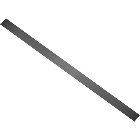 304 Stainless Steel Sheet Bumper 760mm x 38mm Self Adhesive Gap Filler Strip For Mirror Frame Home Decoration, Black Brushed Finish (1/5)