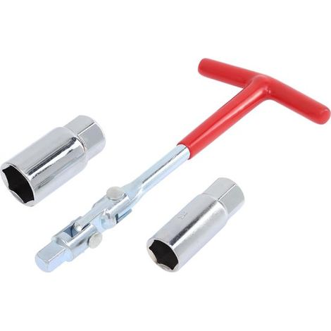 Jeu de clés universelles pour bougies d'allumage 16 mm et 21 mm - Outil de démontage et d'installation des bougies d'allumage pour motos, petits moteurs et tondeuses à gazon (1/2)
