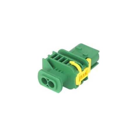 Connettore Heavy Duty Sealed 2.8X0.8 porta maschio 2vie verde senza guarnizione